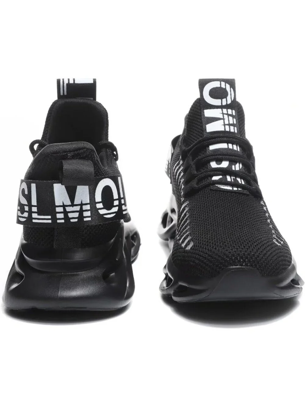 🆕Men's Dark Black Slip on Breathable Walking Shoes Ultra Lightweight Casual